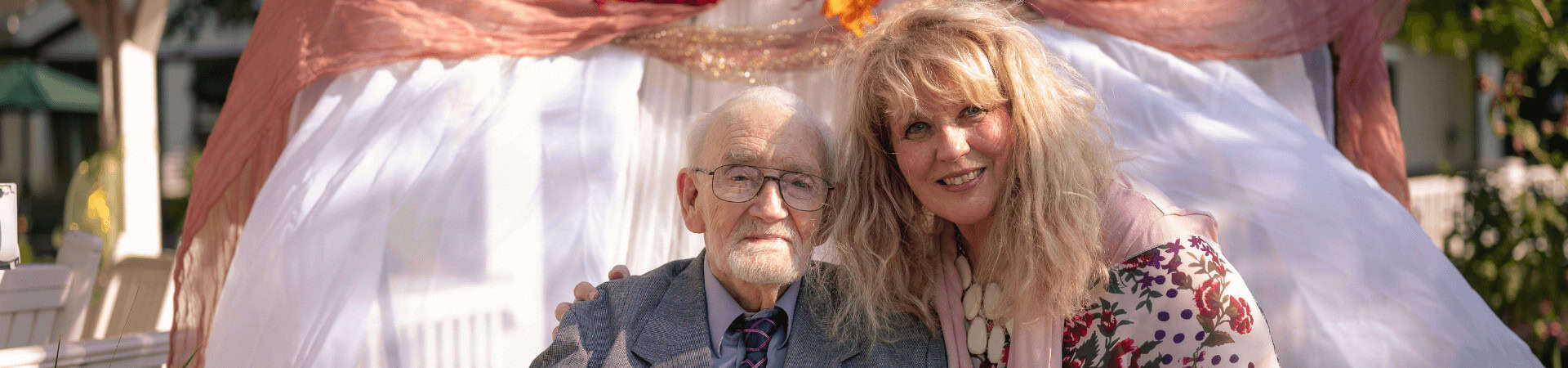 Older Man And Woman Smile