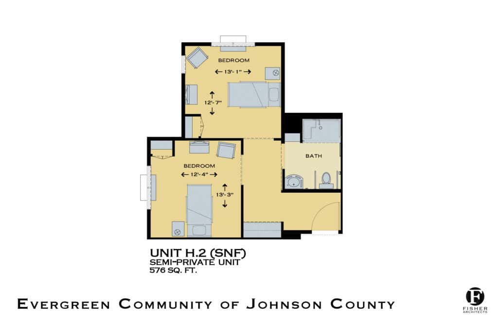 Spring 2026 New Campus SNF & AL Floor Plans 3.2025 Unit H.2