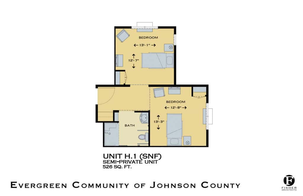 Spring 2026 New Campus SNF & AL Floor Plans 3.2025 Unit H.1